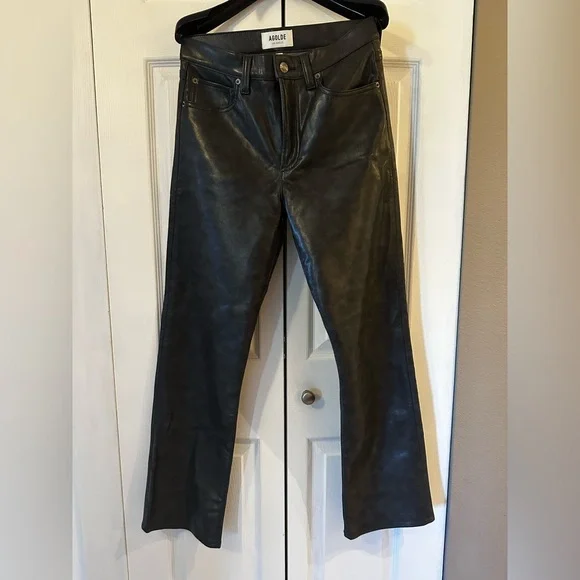 Agolde Sloane Recycled-Leather Jeans - Picture 8 of 8